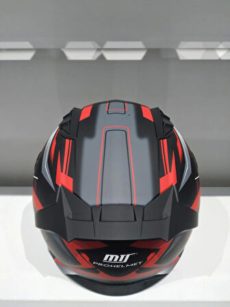 KASK MTS PRO 801 TWILIGHT GÜNEŞ GÖZLÜKLÜ MAT GRİ/KIRMIZI