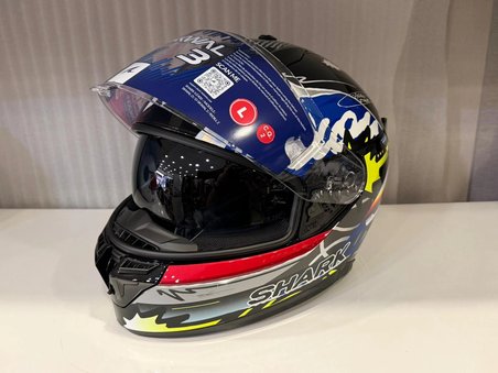 Kask Shark D-SKWAL 3 STREETRUSH Siyah Mavi Krom
