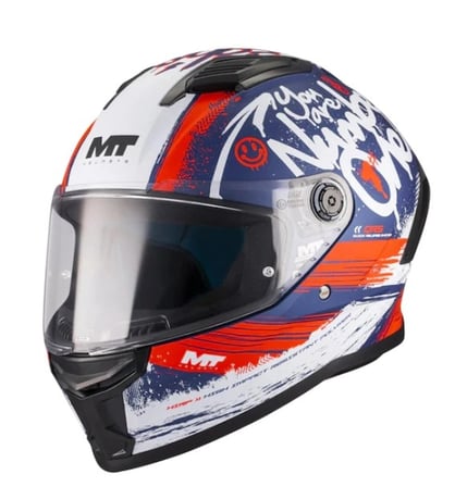 KASK MT STINGER ROCKET C17 MAT KIRMIZI/MAVİ