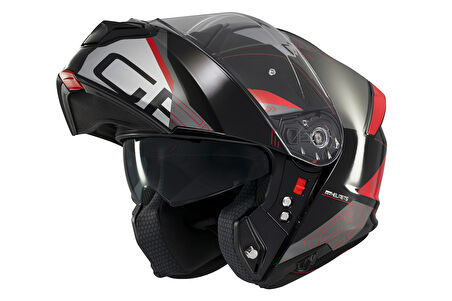 KASK MT GENESİS SV ATEMPO B15 ÇENE AÇILIR PARLAK KIR/BEYAZ