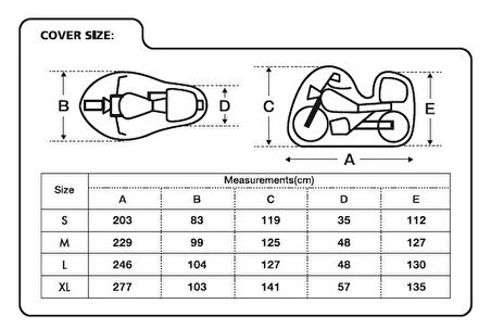 MOTOSİKLET BRANDASI MOTO-YC XXL BEDEN