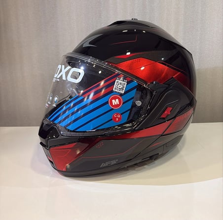 Kask Shark Oxo Mekarıum Çene Açılır SİYAH/KIRMIZI
