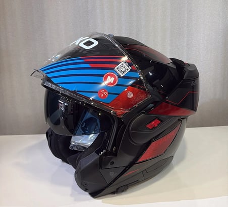 Kask Shark Oxo Mekarıum Çene Açılır SİYAH/KIRMIZI