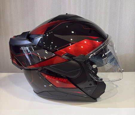 Kask Shark Oxo Mekarıum Çene Açılır SİYAH/KIRMIZI