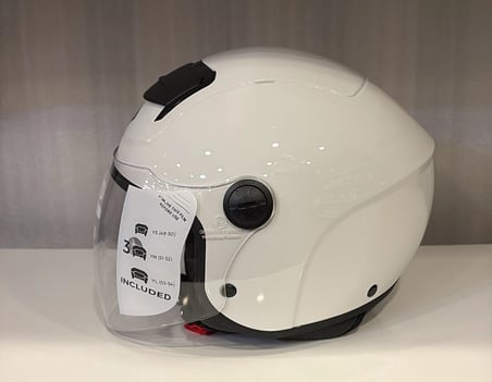 KASK TUCANO URBANO EL KID YARIM ÇOCUK KASKI PARLAK BEYAZ