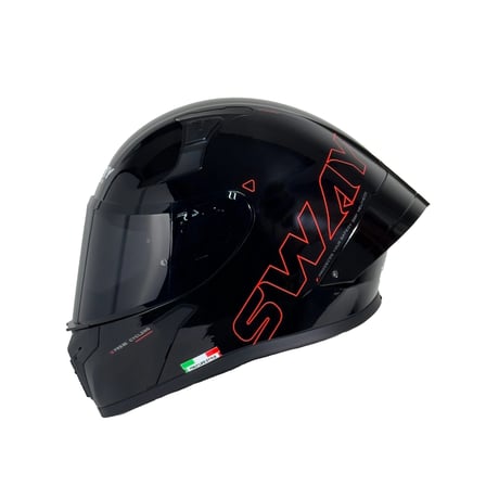 KASK SWAY F357 Kask PARLAK SİYAH