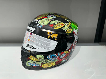 KASK SWAY SW 820 UGLY FULLA FACE GÜMÜŞ VİZÖR
