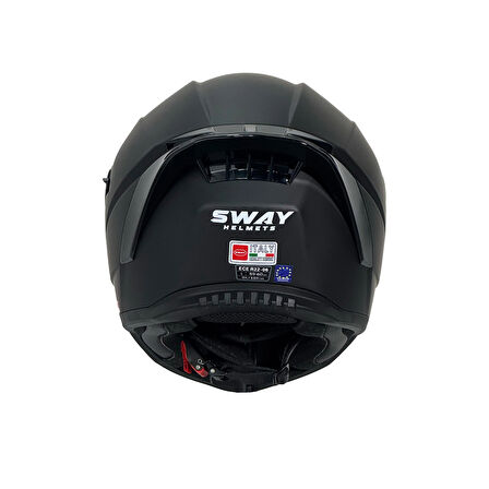 KASK SWAY SW 869 MATT BLACK (siyah camlı)