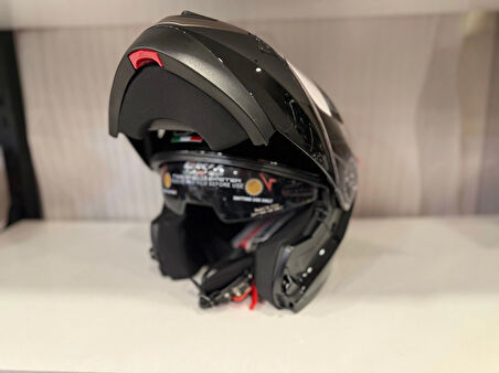 KASK CRN 925 ÇENE AÇILIR PARLAK SİYAH