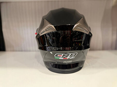 KASK CRN 925 ÇENE AÇILIR PARLAK SİYAH