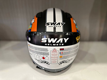 KASK SWAY SW 765 KONG Black ÇENESİZ