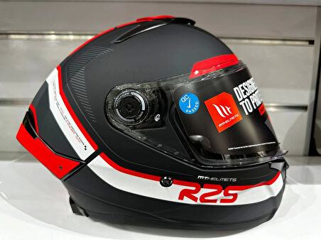 KASK MT THUNDER 4 SV R25 B5 MAT SİYAH/KIRMIZI