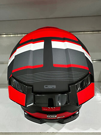 KASK MT THUNDER 4 SV R25 B5 MAT SİYAH/KIRMIZI