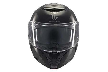 KASK MT ATOM 2 A1 ÇENE AÇILIR PARLAK SİYAH