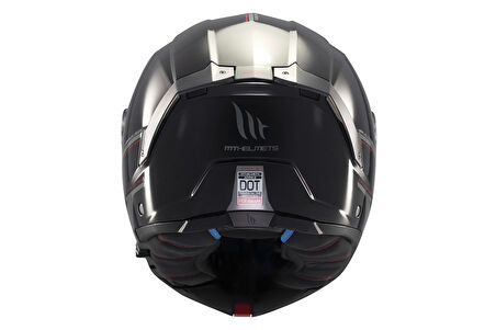 KASK MT ATOM 2 A1 ÇENE AÇILIR PARLAK SİYAH