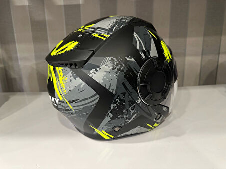 KASK SWAY SW-766 Matt Poıson Black Grey Yellow GÜNEŞ GÖZLÜKLÜ