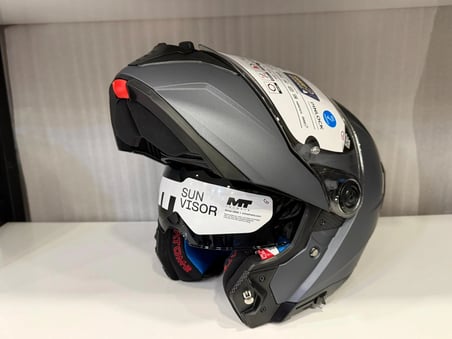 KASK MT ATOM 2 A2 PURE MAT GREY ÇENE AÇILIR
