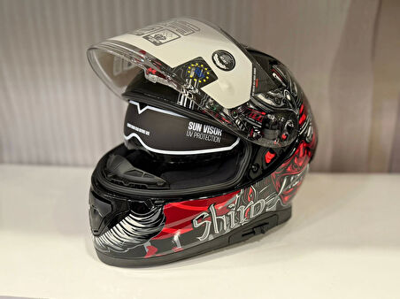 KASK SHIRO KATANA SV SAMURAİ KIRMIZI/SİYAH