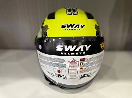 KASK SWAY SW 765 WANTED Yellow ÇENESİZ