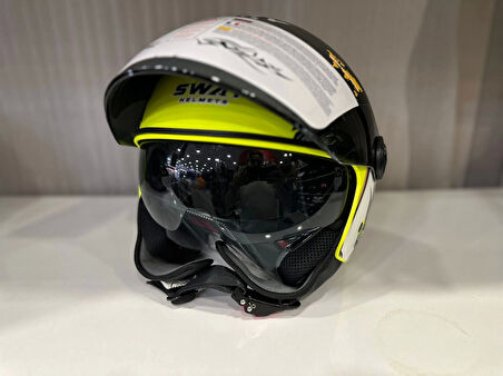 KASK SWAY SW 765 WANTED Yellow ÇENESİZ