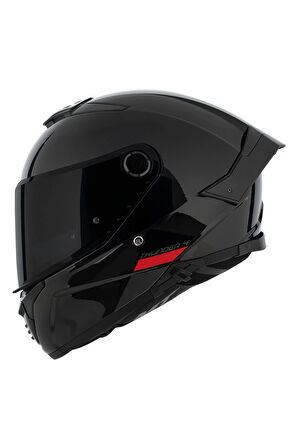 Kask Mt Thunder 4 Sv Solıd A1 Parlak Siyah Şeffaf Vizör