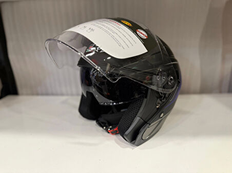 KASK CRN 620 AİR ÇENESİZ MAT SİYAH/MAVİ