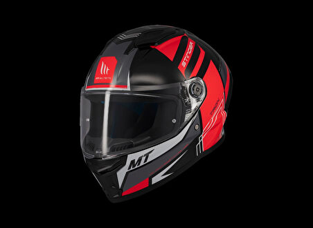 KASK MT STINGER TRON B15 PARLAK SİYAH/KIRMIZI