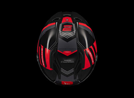 KASK MT STINGER TRON B15 PARLAK SİYAH/KIRMIZI