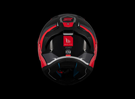 KASK MT STINGER TRON B15 PARLAK SİYAH/KIRMIZI