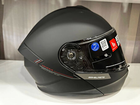 KASK MT GENESİS SV A2 ÇENE AÇILIR MAT SİYAH