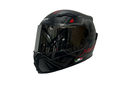 KASK SWAY SW 820 820 XAMURAI FULL FACE GÜMÜŞ VİZÖR