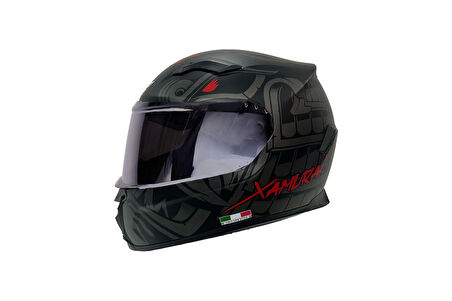 KASK SWAY SW 820 820 XAMURAI FULL FACE GÜMÜŞ VİZÖR