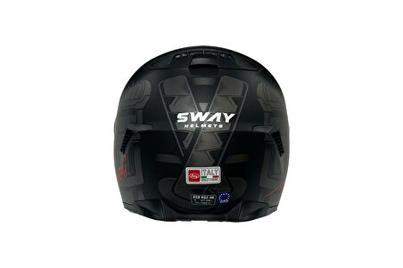 KASK SWAY SW 820 820 XAMURAI FULL FACE GÜMÜŞ VİZÖR