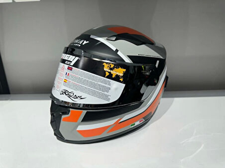 KASK SWAY SW 820 AIX FULL FACE GÜMÜŞ VİZÖR