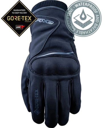 Five Gloves Stockholm GTX BLACK - Siyah Su Geçirmez Kışlık Eldiven