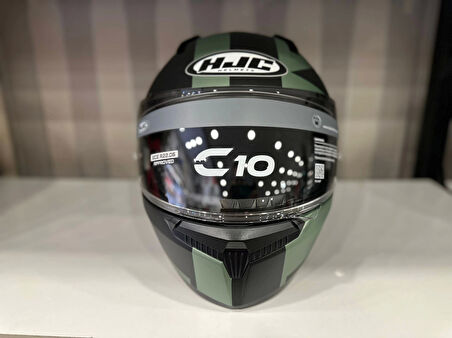KASK HJC C10 KASK TEZ MC4SF MAT YEŞİL/SİYAH