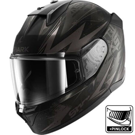 Kask Shark D-Skwal 3 Blast-R Mat Siyah/Gold