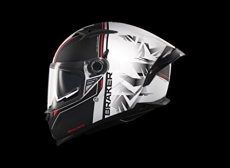 KASK MT BRAKER SV CHARM A1 MAT SİYAH/BEYAZ