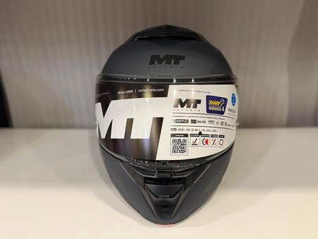 KASK MT ATOM 2 A2 PURE MAT GREY ÇENE AÇILIR