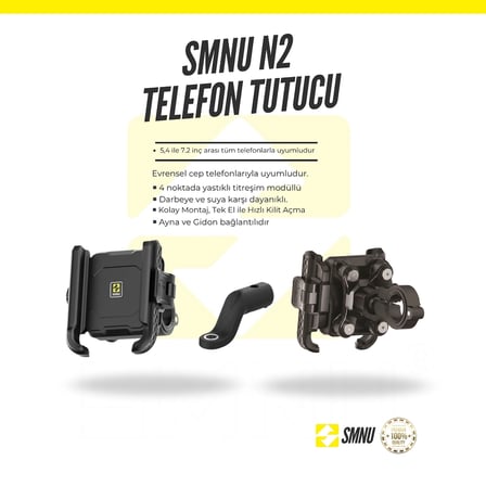 SMNU N2 TELEFON TUTUCU 4 YASTIKLI AYNA ve GİDON BAĞLANTILI
