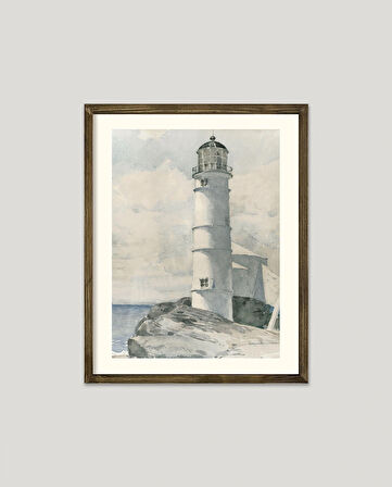 Deniz Feneri Çerçeveli Poster