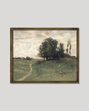 Vintage Manzara Çerçeveli Tablo