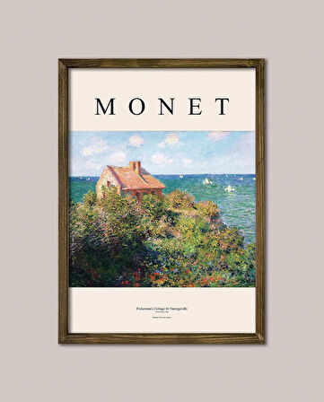 Monet - Varengeville'deki Balıkçı Kulübesi Çerçeveli Tablo