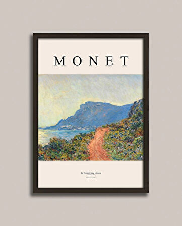 Monet - Monako Yakınlarındaki Corniche Çerçeveli Tablo