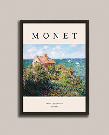 Monet - Varengeville'deki Balıkçı Kulübesi Çerçeveli Tablo