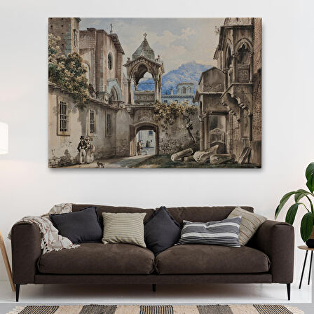 Harita Sepeti Eski Hollanda Şehir Manzarası Duvar Tablosu-1222