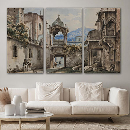 Harita Sepeti Eski Hollanda Şehir Manzarası Duvar Tablosu-1222