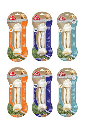8in1 Delights Bones Large 3 Çeşit Karma Köpek Ödül Kemiği 85 Gr. X 6 Adet