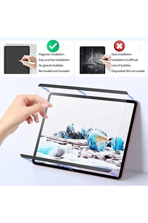 iPad 10.9 2022/iPad 11 A16 2025 10. Nesil Uyumlu Mıknatıslı Paperlike Tablet Ekran Koruyucu