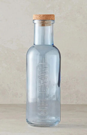 Glass İn Love Mantar Kapaklı Renkli Cam Su Şişesi 1000 ml